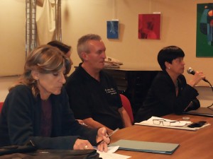 Susanna Pellis (Irish Film Festa director), Laurence McKeown and Silvia Calamati