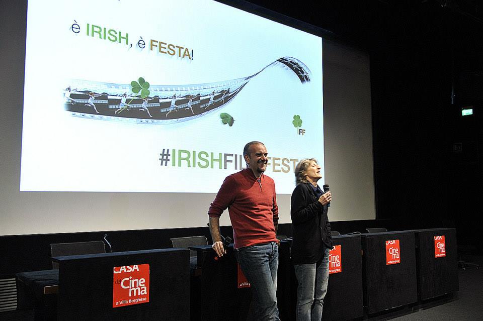 Mauro Gervasini, uno dei giurati dell'edzione 2014, con il direttore di Irish Film Festa Susanna Pellis